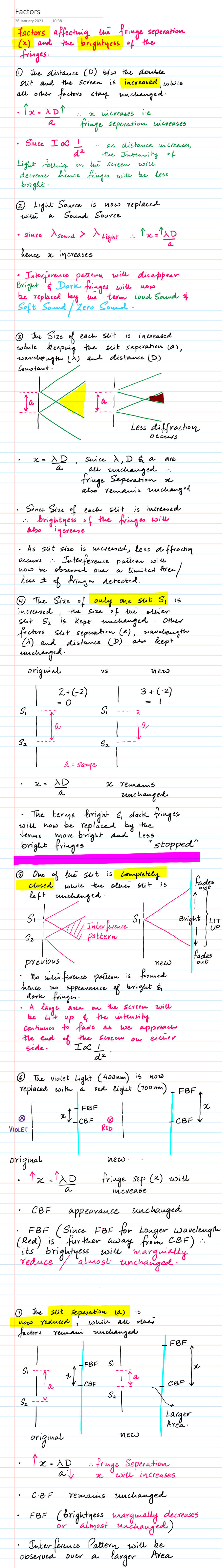 Page 1 of Factors Fringe Separation
