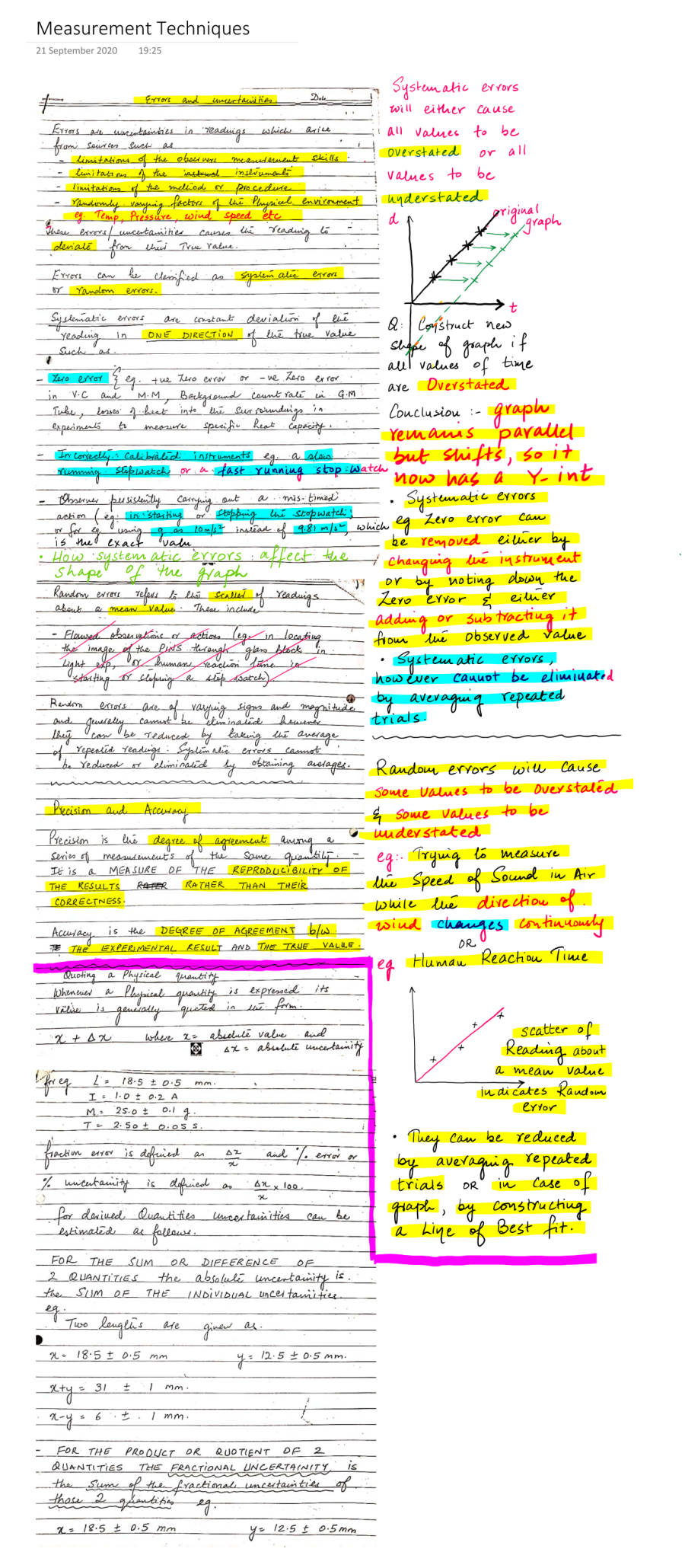 Page 1 of Measurement Techniques Errors And Uncertainties