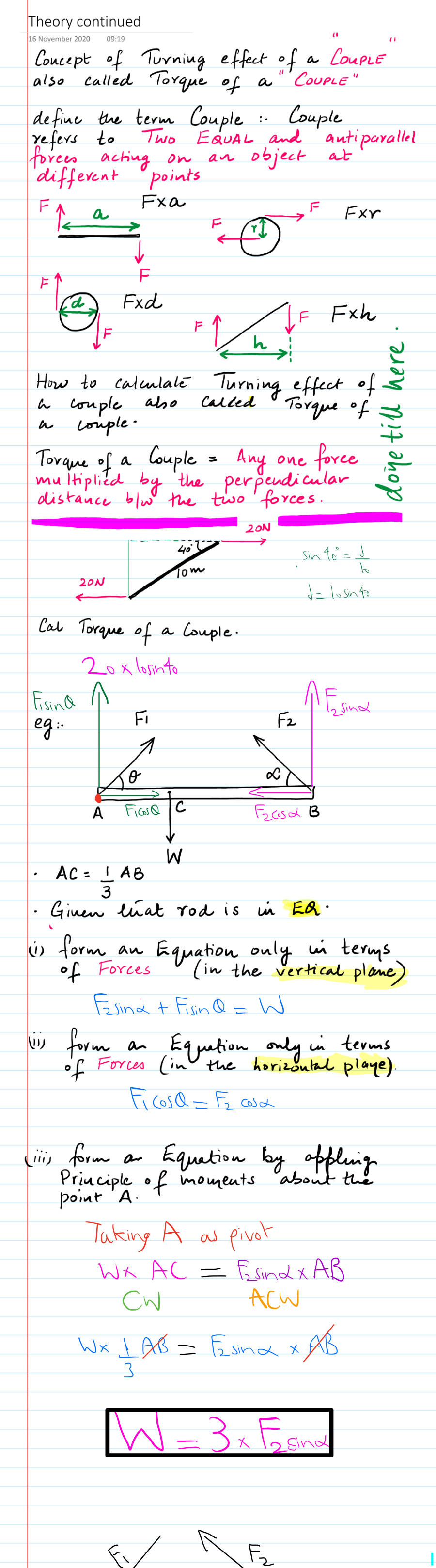 Page 1 of Turning Effect Of A Couple