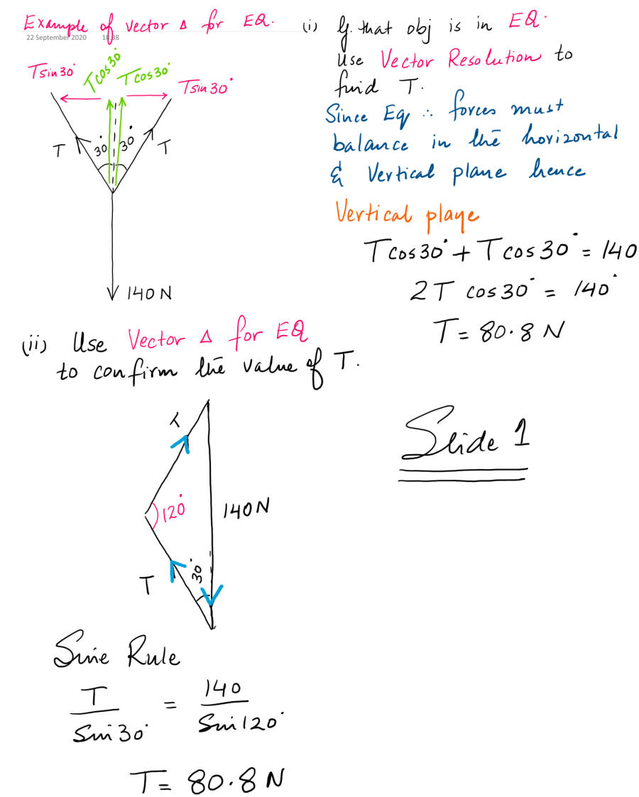 Page 1 of Vector Triangle Example