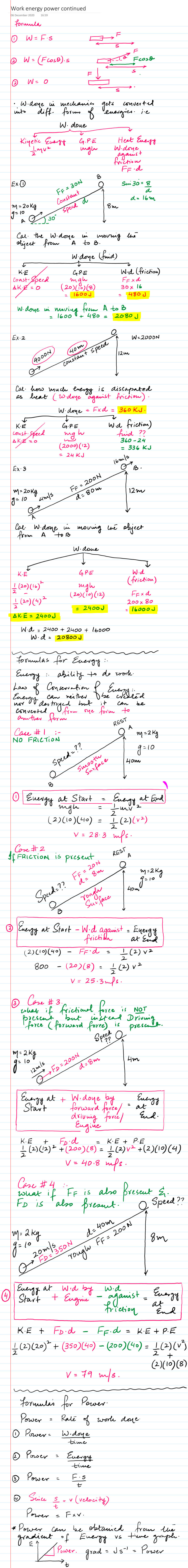Page 1 of Work Energy Power Continued