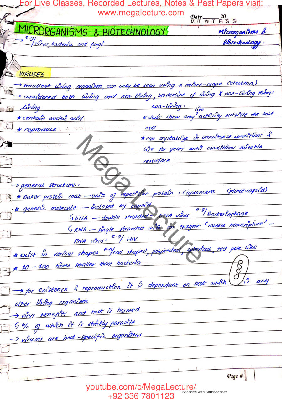 Page 1 of Microorganisms & Biotechnology