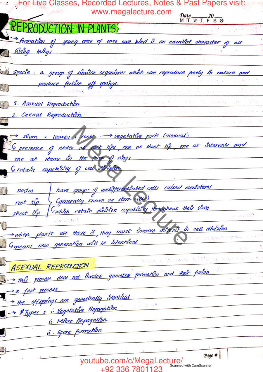 Page 1 of Reproduction in Plants