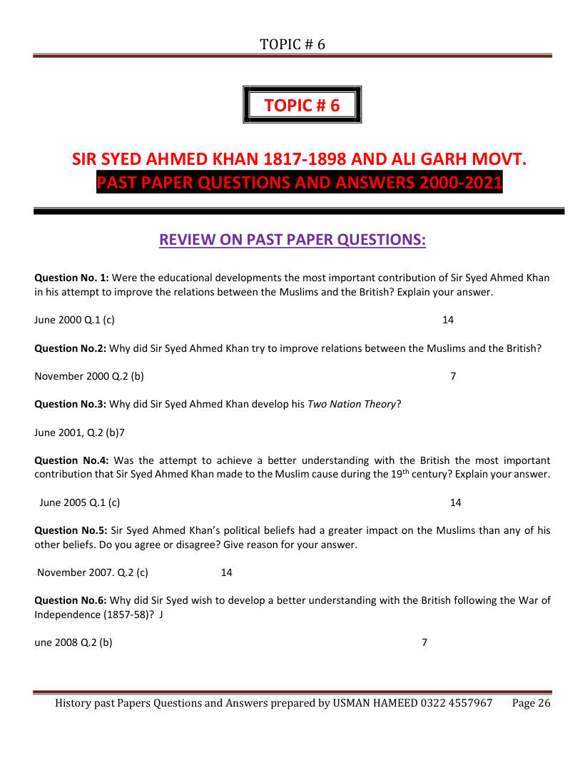 Page 1 of Sir Syed