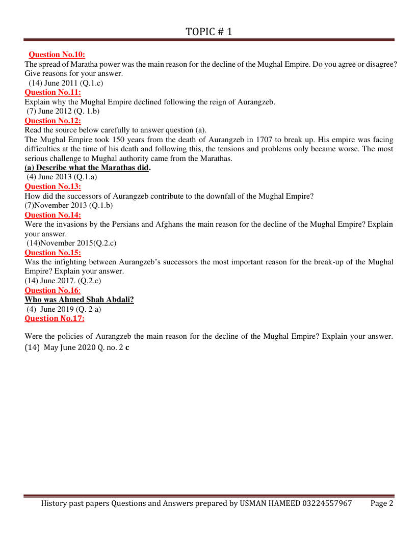 Page 2 of Decline Of Mughals