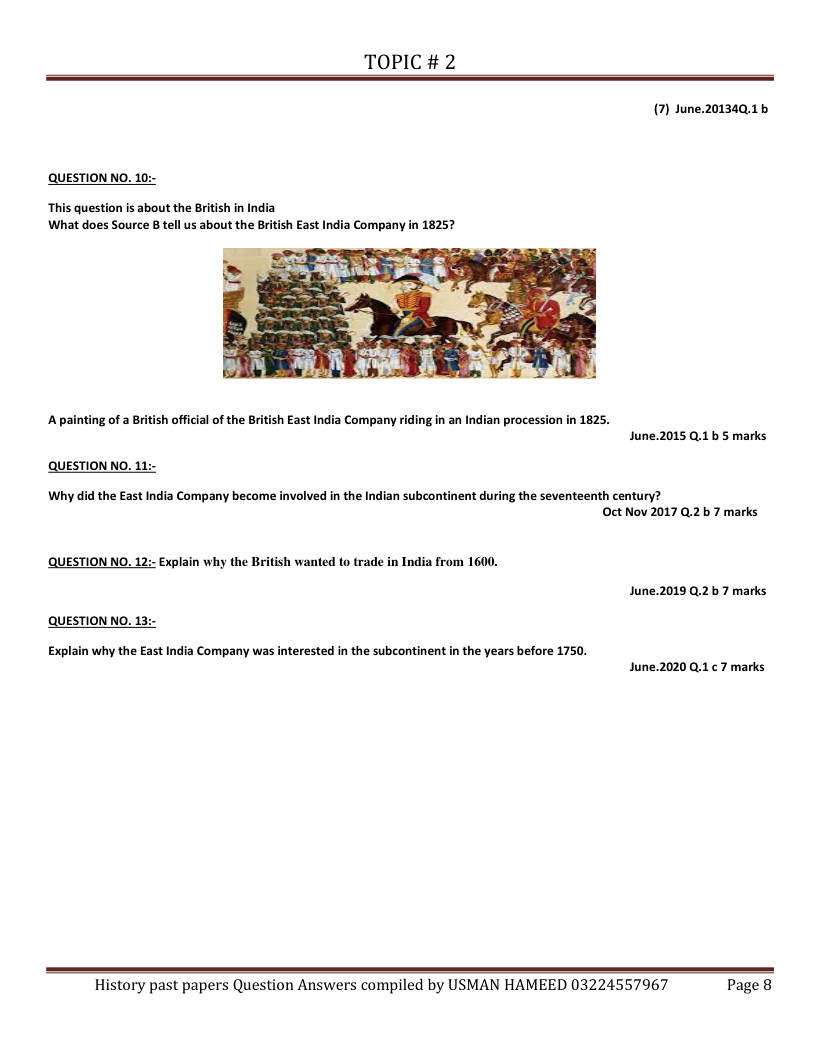Page 2 of East India Company Arrival