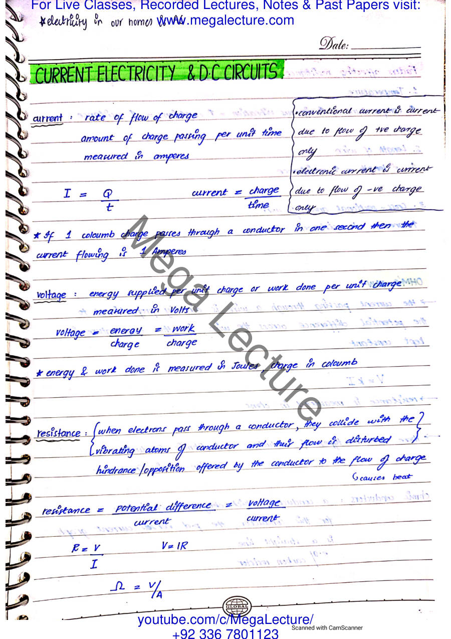 Page 2 of Current Electricity And DC Circuits