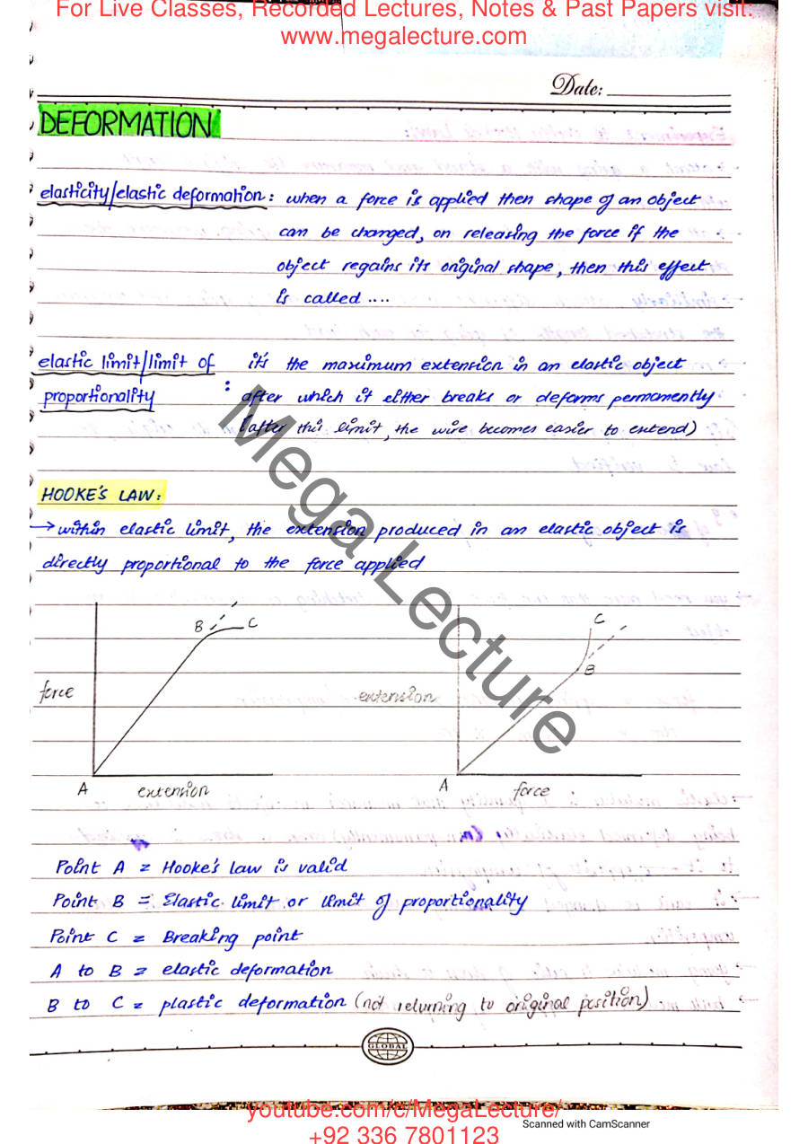 Page 1 of DeformationTurning Effect Of Forces