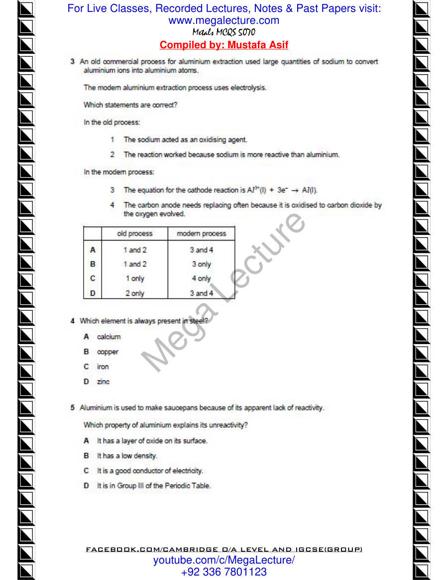 Page 2 of Metals — MCQs