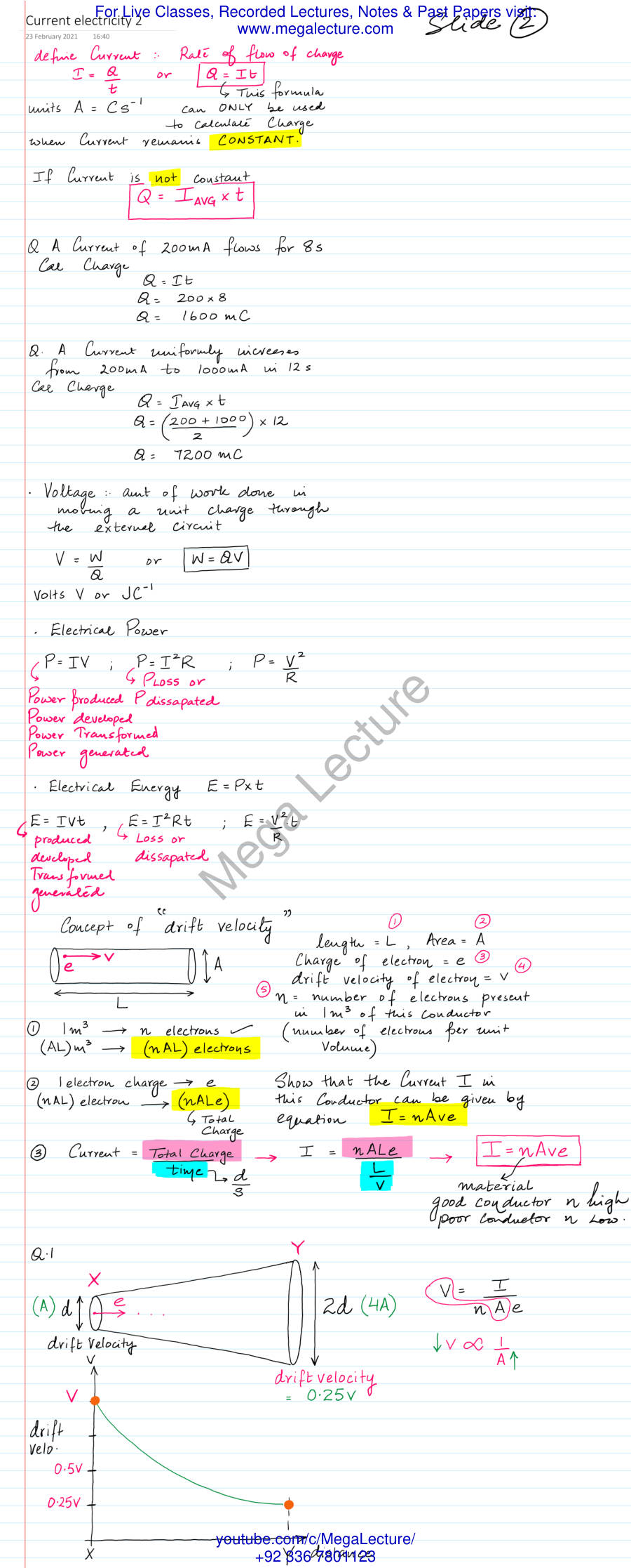 Page 1 of Current Electricity 2