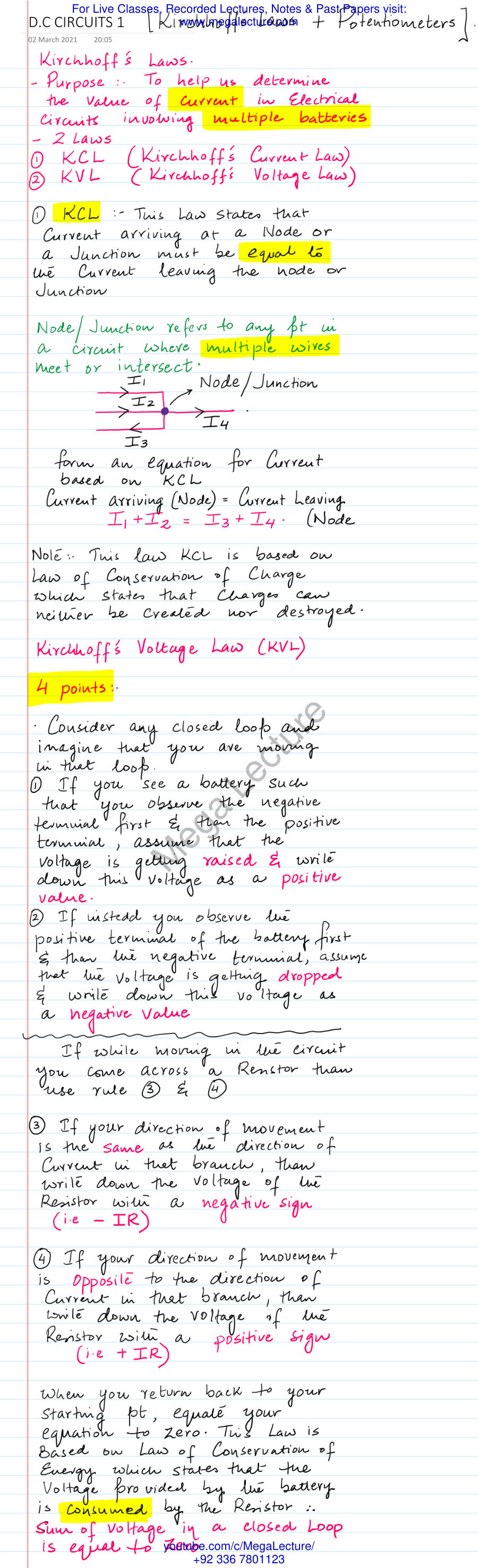 Page 1 of D.C CIRCUITS 1 Kirchkoff