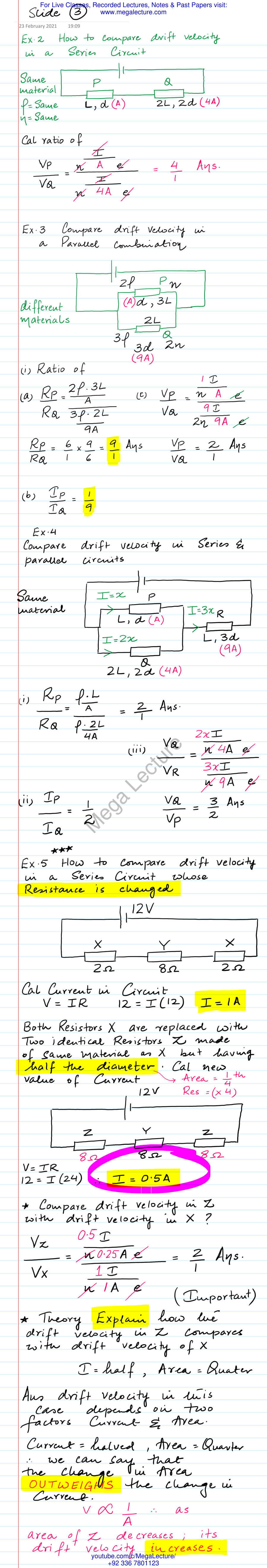 Page 1 of Drift Velocity In Series Circuit