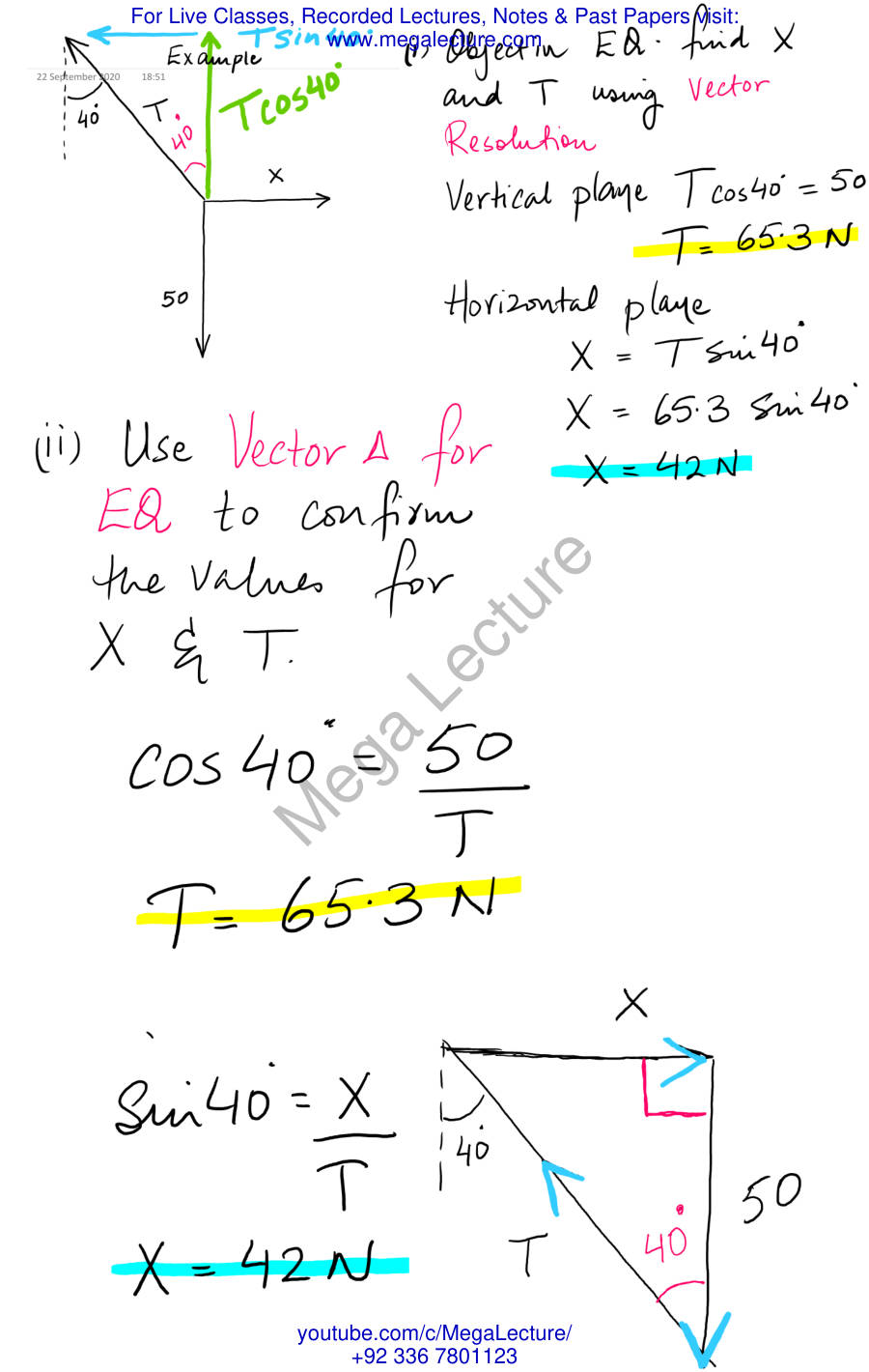 Page 1 of Example Vector Triangle Part 2