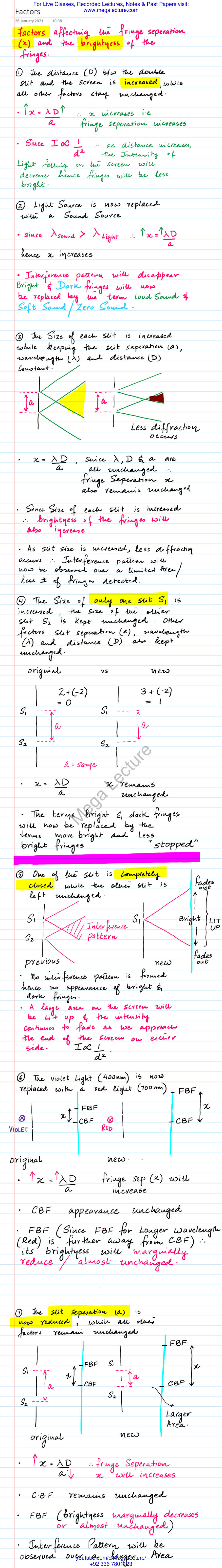 Page 1 of Factors Fringe Separation