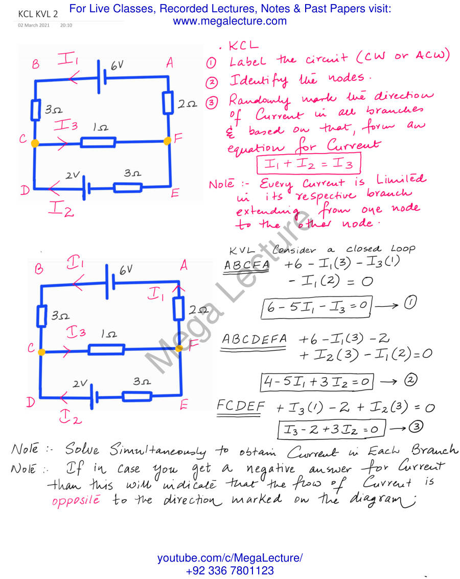 Page 1 of KCL KVL 2