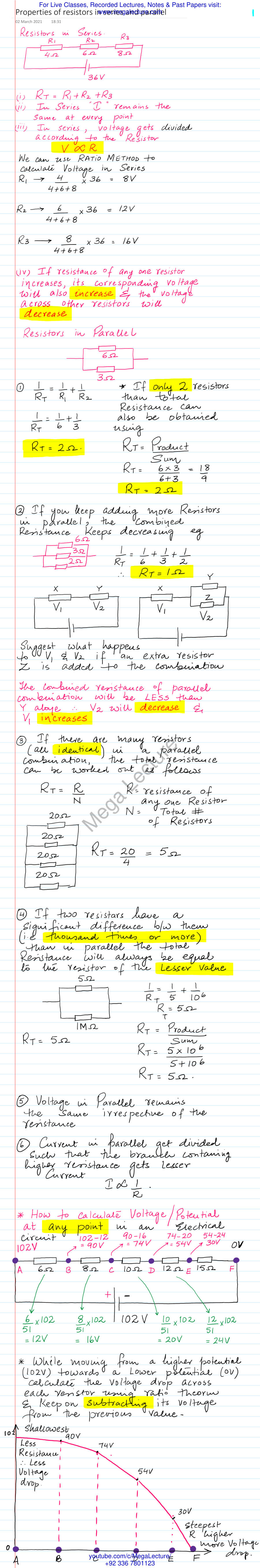 Page 1 of Properties Of Resistors In Series 2nd March