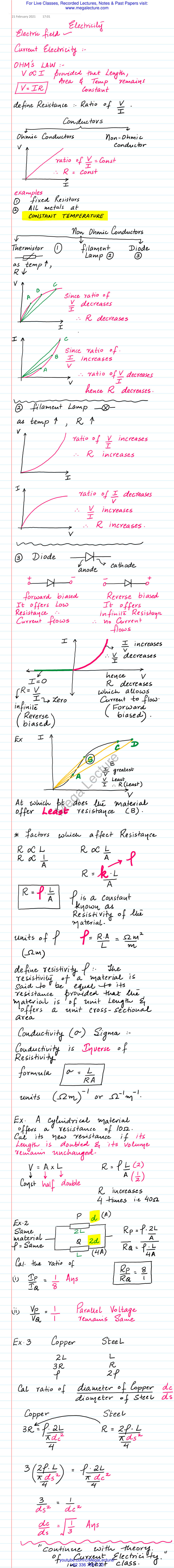 Page 1 of Theory Of Current Electricity