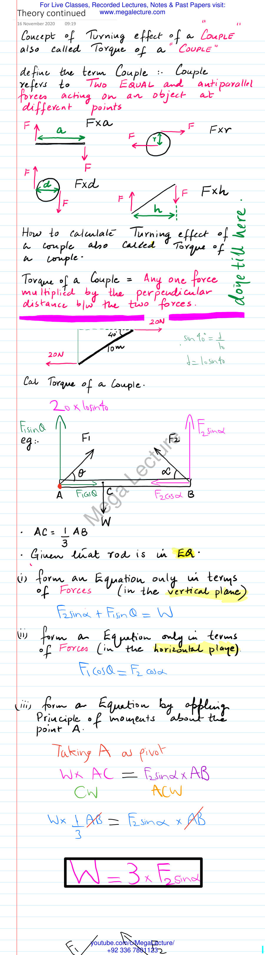 Page 1 of Turning Effect Of A Couple