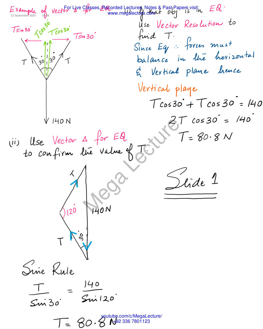 Page 1 of Vector Triangle Example