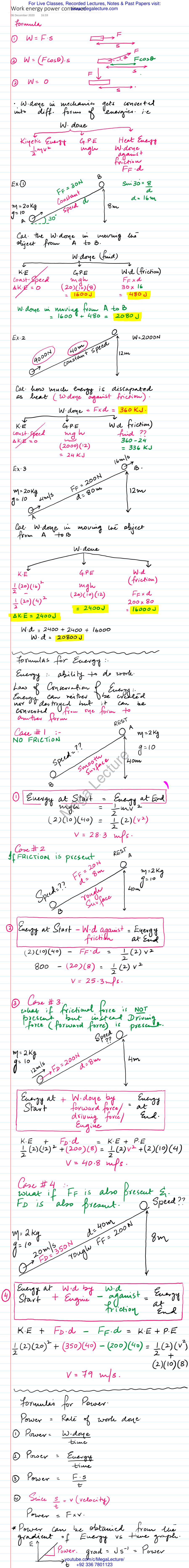 Page 1 of Work Energy Power Continued