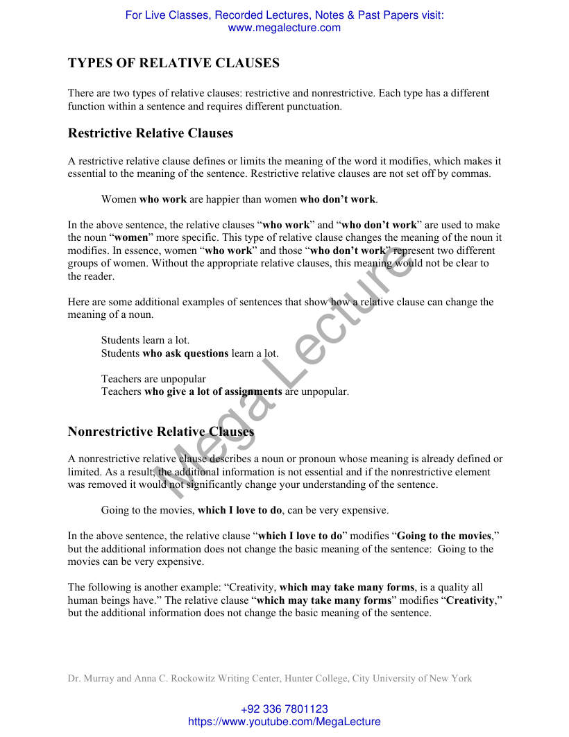Page 2 of Understanding Relative Clauses