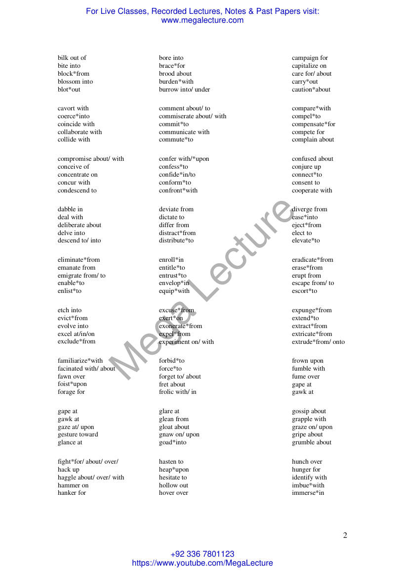 Page 2 of VERB PREPOSITIONS