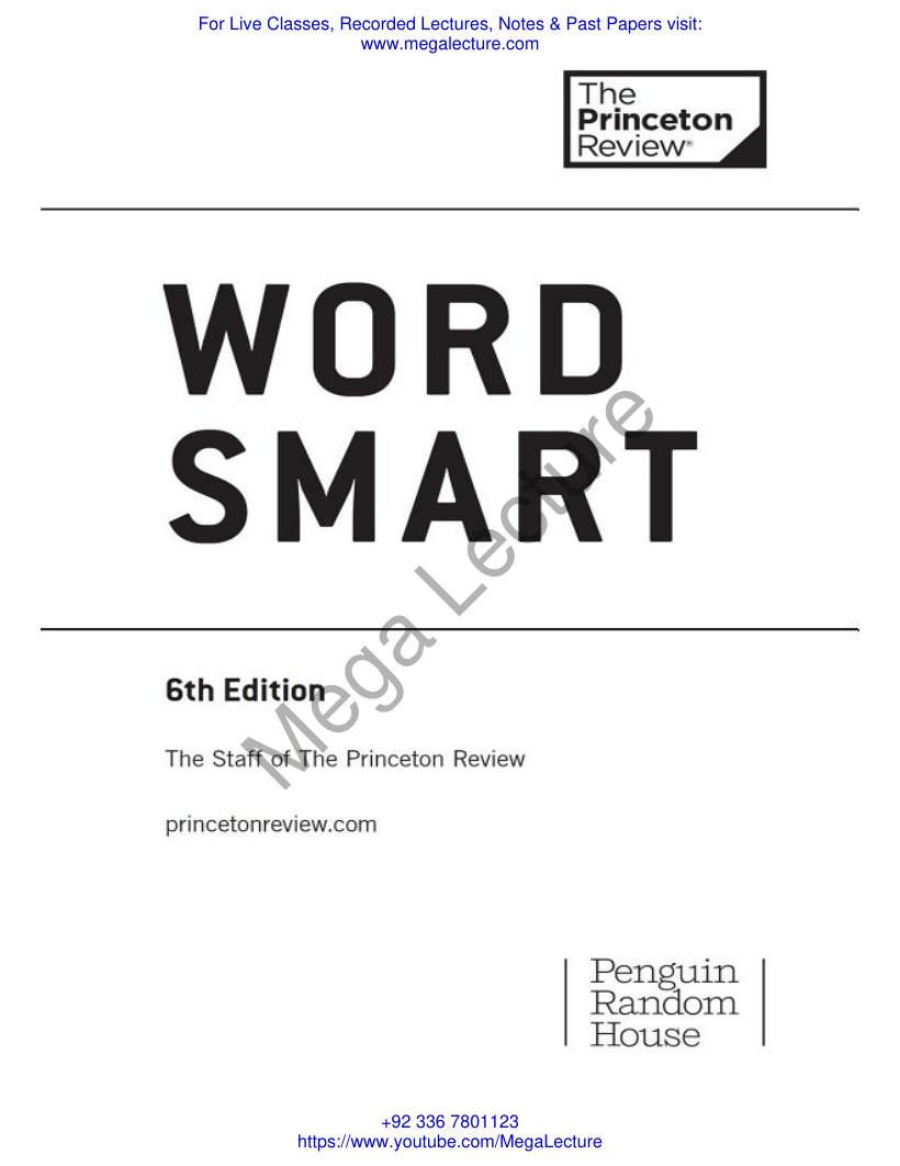 Page 2 of Smart Guides Princeton Review Word Smart 6th Edit