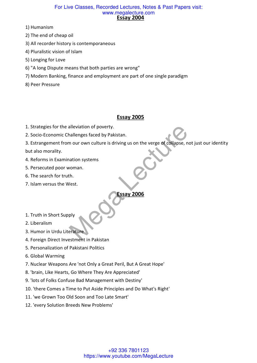 Page 2 of CSS Essays 2001 2019