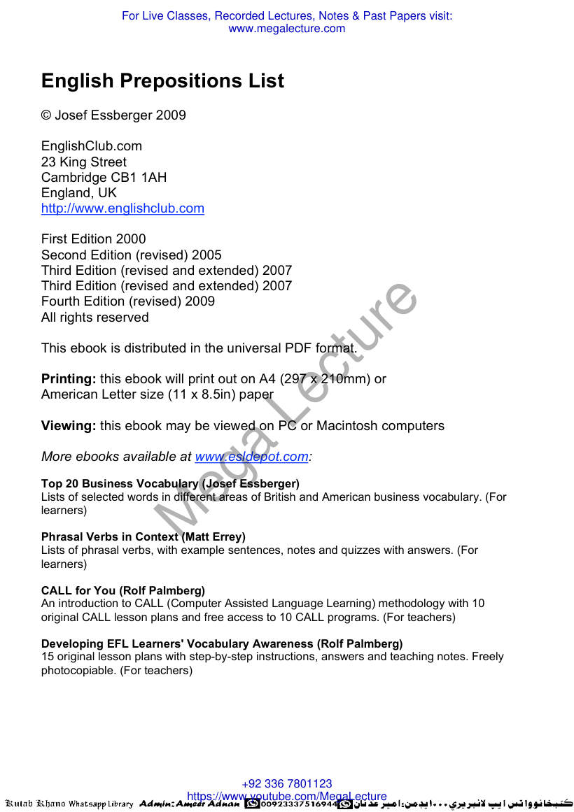 Page 2 of Preposition List