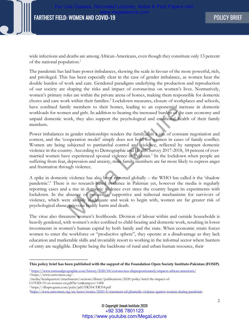 Page 2 of Women And COVID