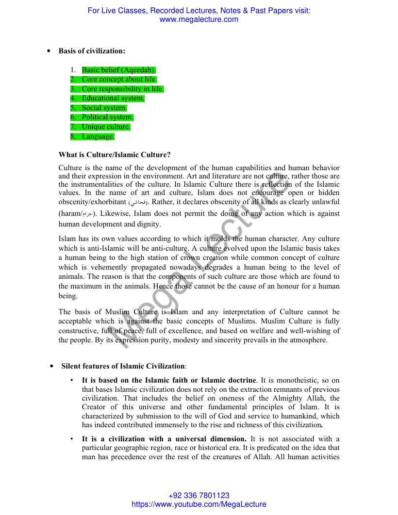 Page 2 of 9. Islamic Civilization