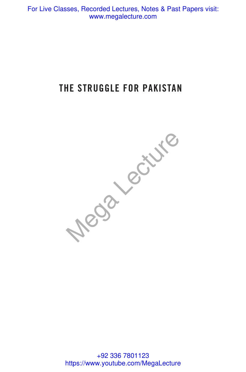 Page 2 of Ayesha Jalal The Struggle For Pakistan A Muslim Homeland And Global Politics 2014 Belknap Press