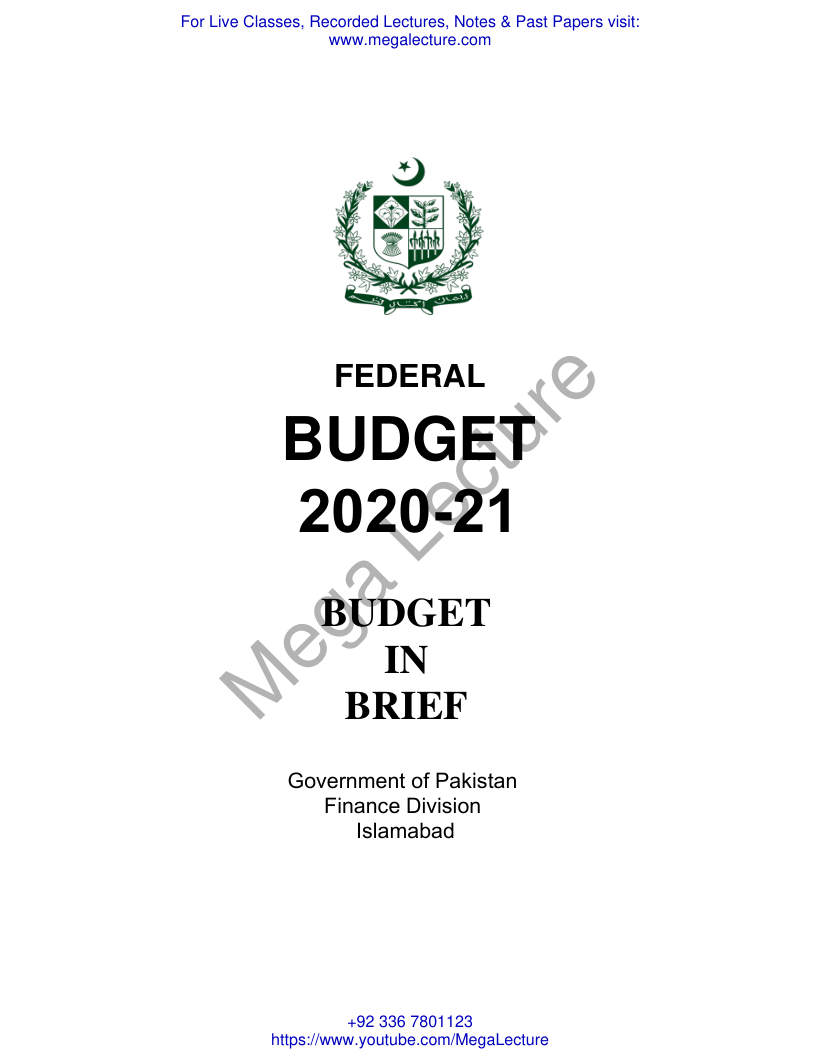 Page 1 of Budget In Brief 2020 21 English