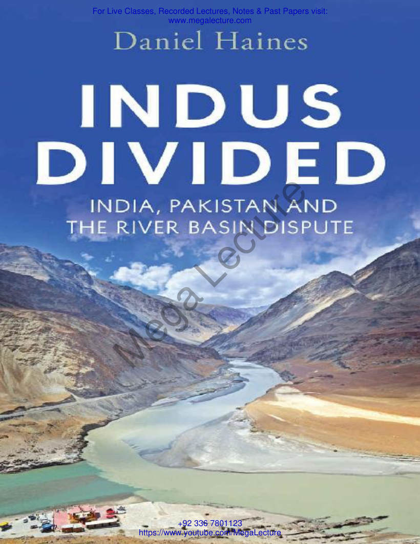 Page 1 of Daniel Haines Indus Divided India Pakistan And The River Basin Dispute 2018 Penguin