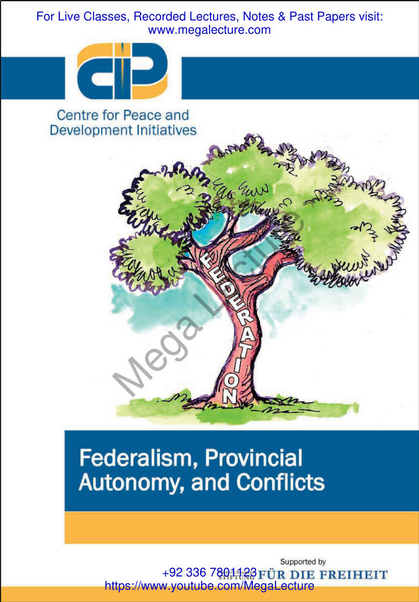 Page 1 of Federalism In Pakistan