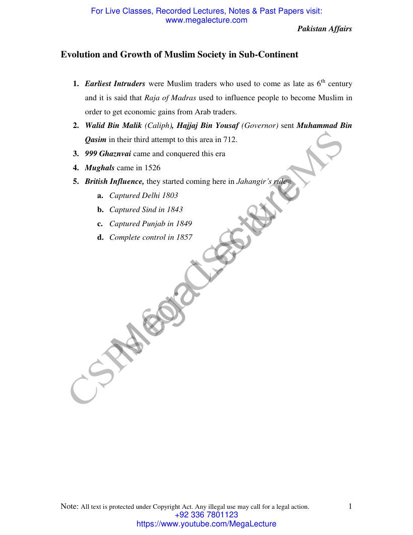 Page 1 of Pak Affairs By CSPs 1