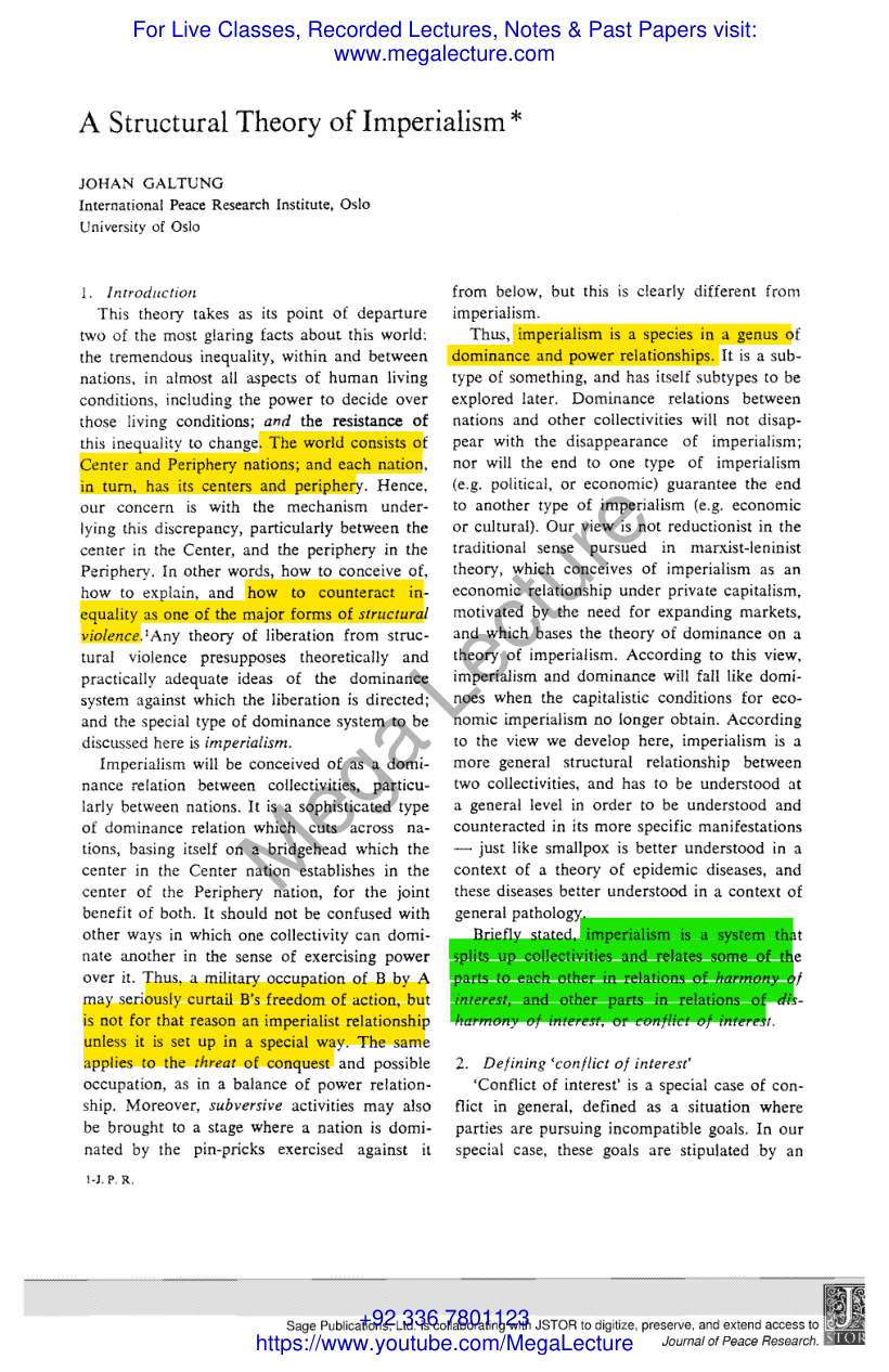 Page 1 of Imperialism Structural Theory