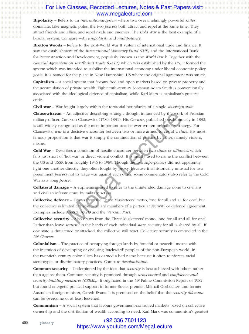 Page 2 of Glossary Of Important Terms In IR Cambridge