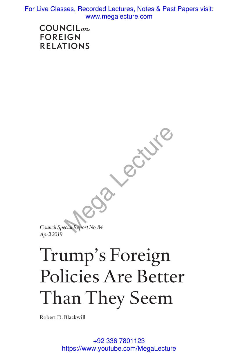 Page 2 of US Foreign Policy Donald Trump
