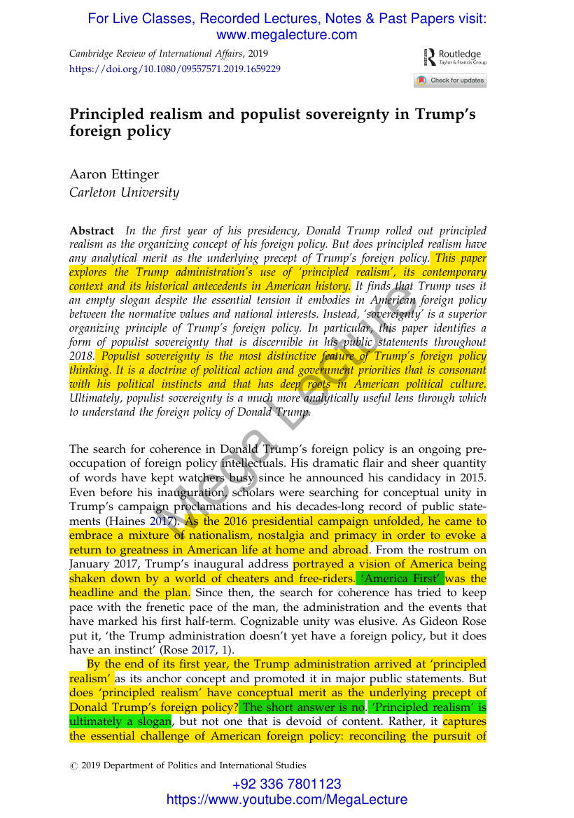 Page 2 of US FP Principled Realism And Populist Sovereignty In Trump S Foreign Policy