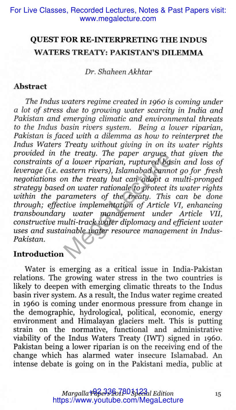 Page 2 of Indus Water Treaty