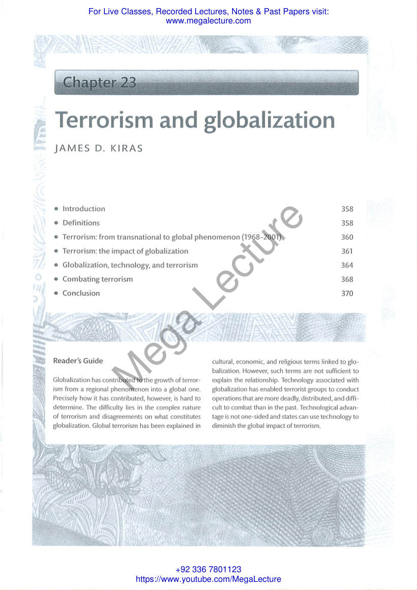 Page 1 of International Issues Terrorism Oxford