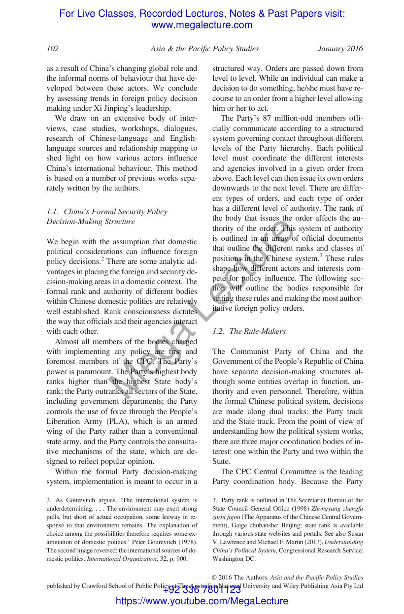 Page 2 of China How Are Foreign Policy Decisions Made In China