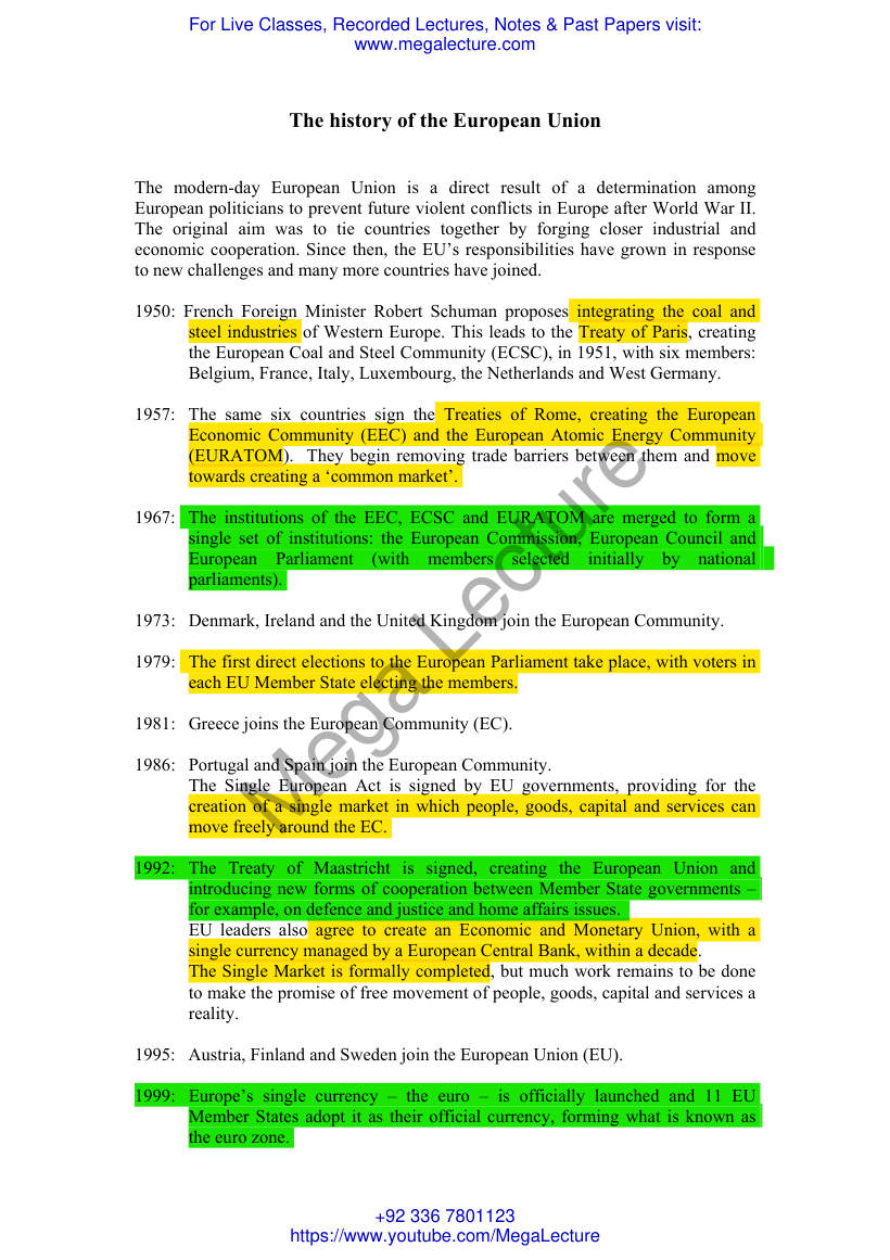 Page 1 of European Union I