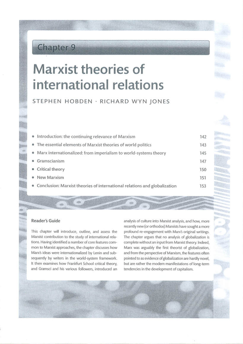 Page 1 of Marxist Theories Of IR Oxford
