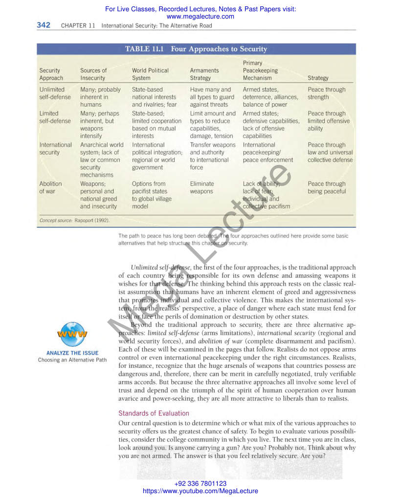 Page 1 of Four Approaches To Security