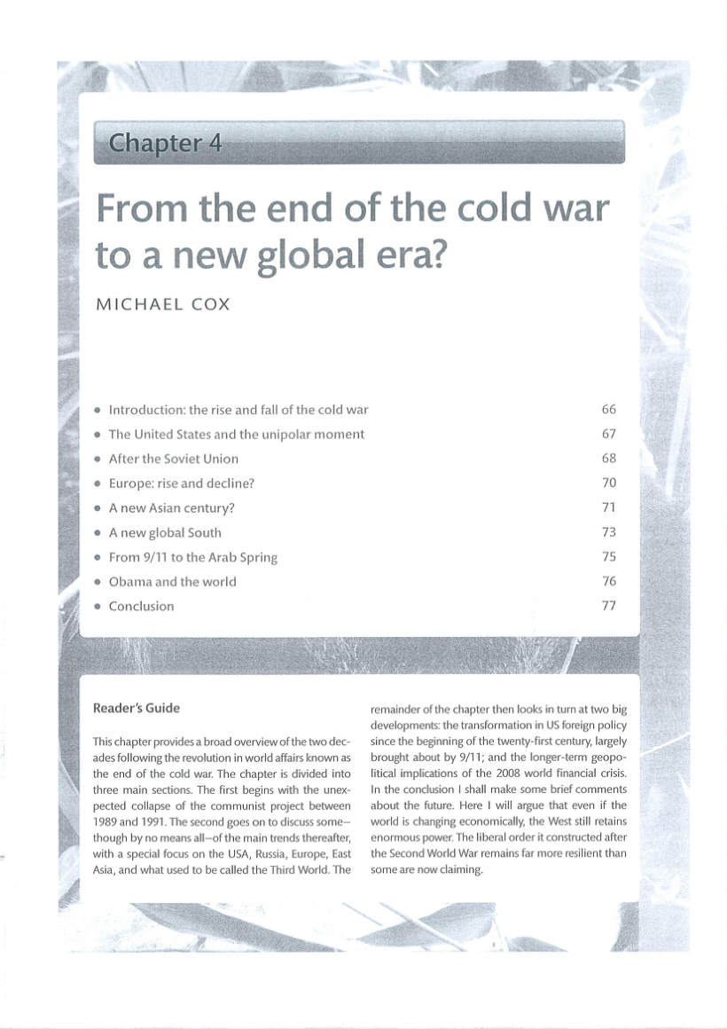 Page 1 of From The End Of Cold War To A New Global Era Oxford