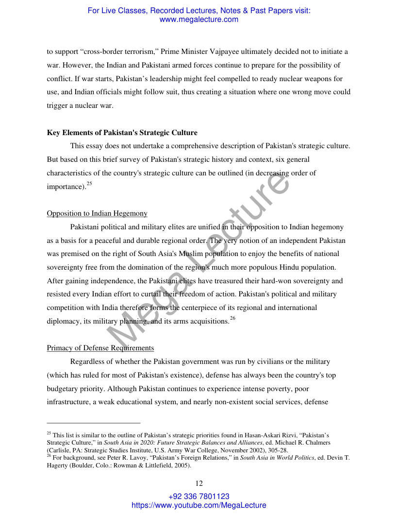 Page 1 of Pakistan S Strategic Culture II