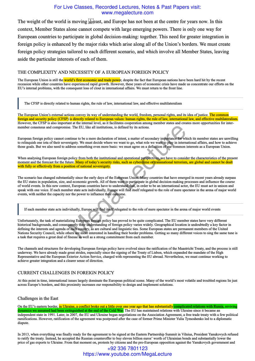 Page 1 of European Foreign Policy And Its Challenges In The Current Context OpenMind