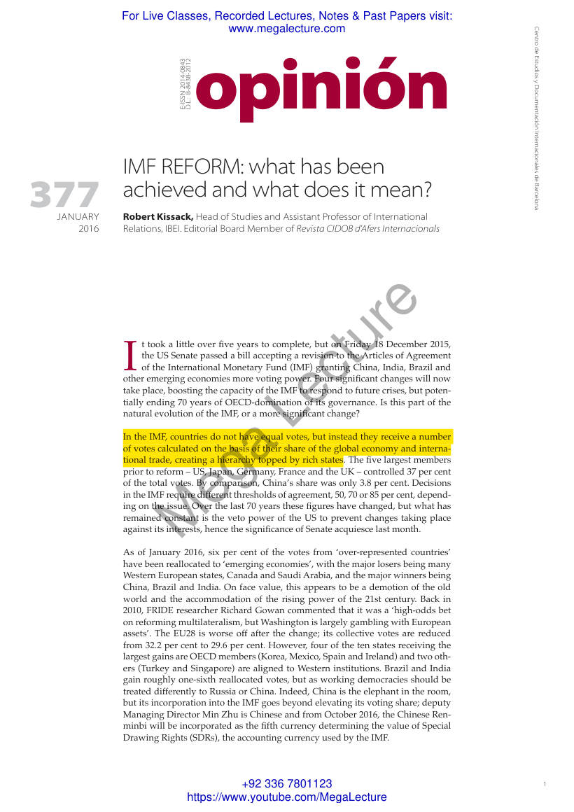 Page 1 of IMF REFORMS